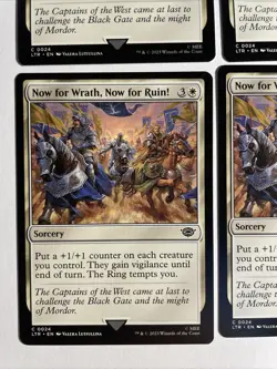 4x Mtg Lord Of The Rings Now For Wrath, Now For Ruin! NM Magic The Gathering - Image 2