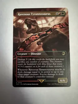 Ravenous Tyrannosaurus Borderless Jurassic World Collection MTG Rare Near Mint - Image 1