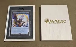 MTG One Winged Angel Sephiroth Stainless Token Promo Final Fantasy W/Wood case - Image 1