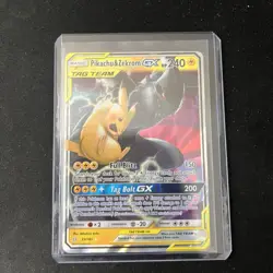 (110014) PIKACHU & ZEKROM GX 33/181 Pokemon Sun Moon Team Up Holofoil Card - Image 1