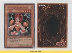 Thunder Nyan Nyan Unlimited YuGiOh Legacy of Darkness #LOD-059 2003 READ 0j6 - Image 3