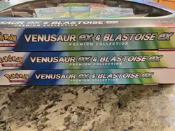 Venusaur ex Blastoise ex Premium Collection GameStop Exclusive - Pokemon TCG - Image 2