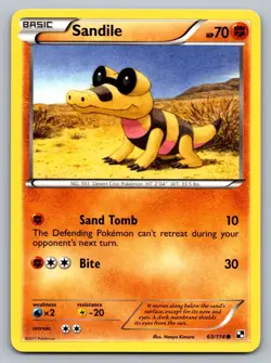 Pokemon TCG Black & White Sandile #63 - Image 1