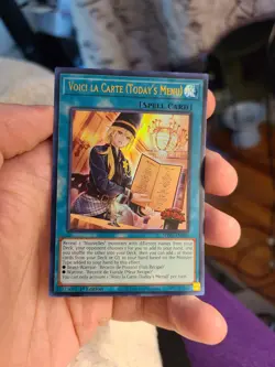 Yugioh Voici la Carte (Today's Menu) WISU-EN036 1st Ultra Rare - Image 1