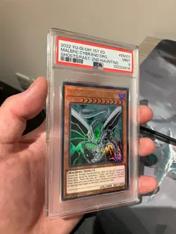 2022 PSA 9 YUGIOH GHOST 2ND HAUNTING ULTRA RARE MALEFIC CYBER END DRAGON 1st ed - Image 3
