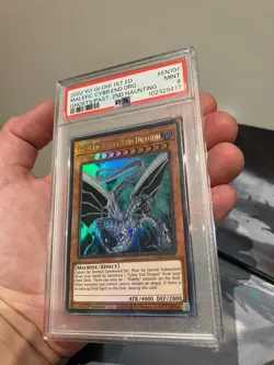2022 PSA 9 YUGIOH GHOST 2ND HAUNTING ULTRA RARE MALEFIC CYBER END DRAGON 1st ed - Image 4