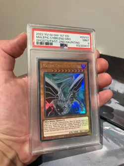 2022 PSA 9 YUGIOH GHOST 2ND HAUNTING ULTRA RARE MALEFIC CYBER END DRAGON 1st ed - Image 5