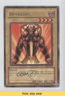 Opticlops Unlimited YuGiOh Legacy of Darkness #LOD-009 2003 READ 0j6 - Image 1