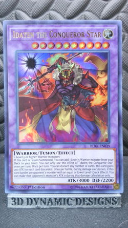 | Yugioh Idaten the Conqueror Star BLRR-EN039 1st Edition Ultra Rare NM/M 🔥 | - Image 1