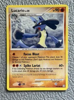 Pokemon TCG Lucario 61/146 Regular Uncommon D&P Legends Awakened 2008 VLP+ 💎 - Image 1