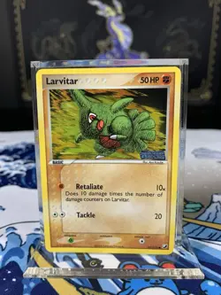 Pokemon Card Ex Unseen Forces Larvitar 61/115 2005 Reverse Holo - Image 1