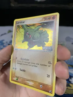 Pokemon Card Ex Unseen Forces Larvitar 61/115 2005 Reverse Holo - Image 4