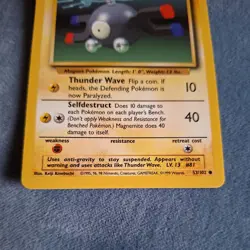 1st Edition Base Set Magnemite Pokemon Card 53/02 WOTC 1999 NM - Image 2
