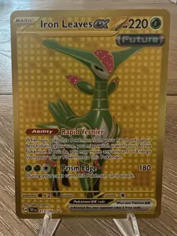 Pokemon TCG Temporal Forces: Iron Leaves ex 213/162 Hyper Rare Card - Near Mint - Image 1
