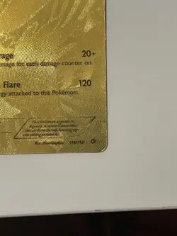 Reshiram 114/113 Legendary Treasures Gold Secret Rare Full Art Holo Pokemon Card - Image 4