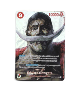 One Piece Card Game Edward.Newgate SP OP02-004 SR Alternate Art Parallel Card NM - Image 1