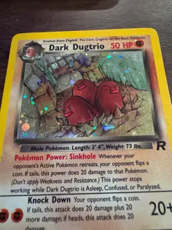 Vintage Dark Dugtrio 6/82 Team Rocket Holo ungraded pokemon card rare 1999 raw - Image 3