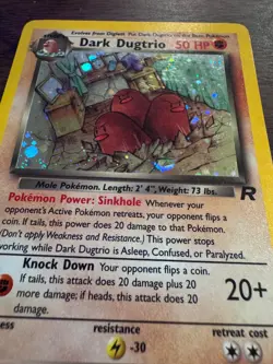 Vintage Dark Dugtrio 6/82 Team Rocket Holo ungraded pokemon card rare 1999 raw - Image 5