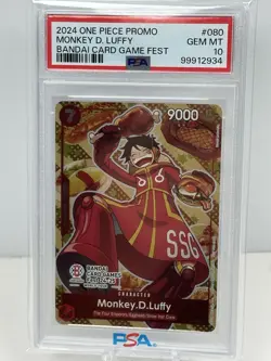 One Piece Monkey D. Luffy Promo Bandai Card Game Fest #080 PSA 10 English - Image 1