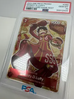 One Piece Monkey D. Luffy Promo Bandai Card Game Fest #080 PSA 10 English - Image 3