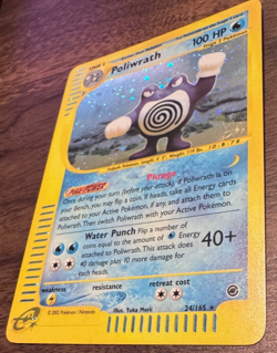 Vintage Poliwrath 24/165 Expedition Base Set Holo Pokemon card 2002 Ungraded Raw - Image 2