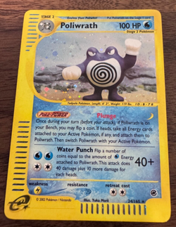 Vintage Poliwrath 24/165 Expedition Base Set Holo Pokemon card 2002 Ungraded Raw - Image 3