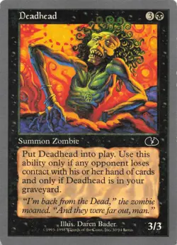 Deadhead 1998 MTG Unglued #30/94 Rare Daren Bader Zombie Card - Image 1