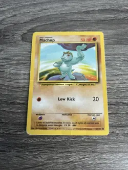 Pokemon TCG Machop Base Set 1st Edition Common Card 52/102 - Image 1