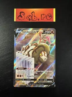 MINT Condition Sandaconda V Alt Art SWSH Fusion Strike 252/264 Pokemon Card - Image 1