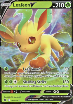 Pokemon TCG Leafeon V Card #013/159 Crown Zenith Holo Ultra Rare NM Near Mint - Image 1