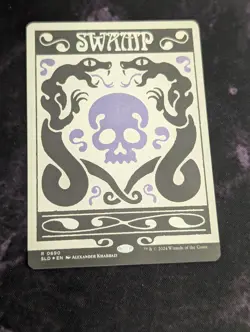 MTG Swamp Foil Secret Lair Alien 890 0890 Bonus Card - Image 1