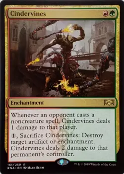 161/259 CINDERVINES RARE RAVNICA ALLEGIANCE MTG CARD - Image 1