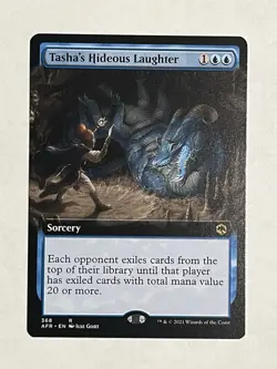 Tasha’s Hideous Laughter NM Extended Art Adventures in the Forgotten Realms MTG - Image 1