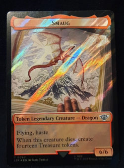 Smaug Token - Surge FOIL - LOTR #20/Food #22 NM, MTG - Image 1