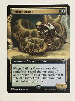 Coiling Oracle NM Extended Art Commander Legends MTG - Image 1