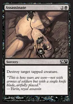 Assassinate -Foil Medium Play MTG Magic 2011 Core Set - Image 1