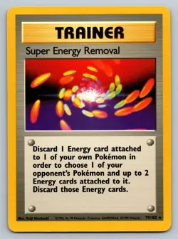 Pokemon Super Energy Removal 79/102 Base Set Unlimited Rare NM See Pictures - Image 1