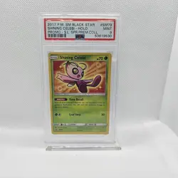 2017 POKEMON SM BLACK STAR PROMO SHINING CELEBI #SM79 PSA 9 MINT - Image 1