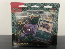 Pokemon TCG Paldean Fates Tech Sticker Collection 3 Packs - Maschiff Promo - Image 1