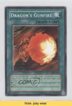 Dragon's Gunfire Unlimited YuGiOh Legacy of Darkness #LOD-045 2003 READ 1a1 - Image 1