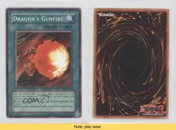 Dragon's Gunfire Unlimited YuGiOh Legacy of Darkness #LOD-045 2003 READ 1a1 - Image 3