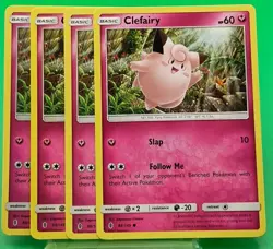 4x Pokemon Clefairy 88/145 Common Card NM Condition - Guardians Rising - Image 1