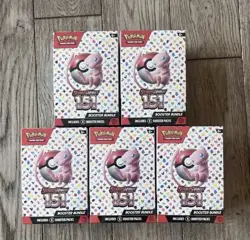 Pokemon 151 Scarlet & Violet Factory Sealed Booster Bundle LOT of 5 Bundles - Image 1