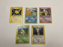 1st Edition Pokemon Neo Genesis Lot Bayleef Pikachu Noctowl Girafarig Wooper - Image 1