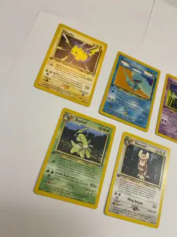 1st Edition Pokemon Neo Genesis Lot Bayleef Pikachu Noctowl Girafarig Wooper - Image 2