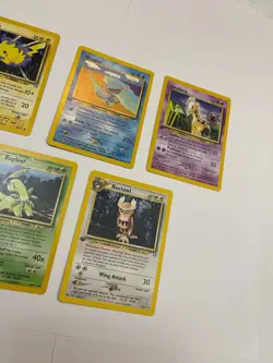 1st Edition Pokemon Neo Genesis Lot Bayleef Pikachu Noctowl Girafarig Wooper - Image 3
