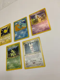1st Edition Pokemon Neo Genesis Lot Bayleef Pikachu Noctowl Girafarig Wooper - Image 4