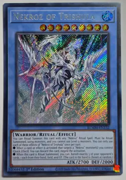 Yugioh Nekroz of Trishula BLMM-EN132 Secret Rare 1st Edition - Image 1