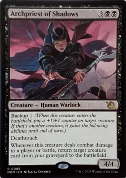 0089 ARCHPRIEST OF SHADOWS RARE MARCH OF THE MACHINE MTG CARD - Image 1