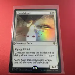 Hushbringer FOIL Throne of Eldraine NM White Rare MAGIC GATHERING CARD MTG - Image 1